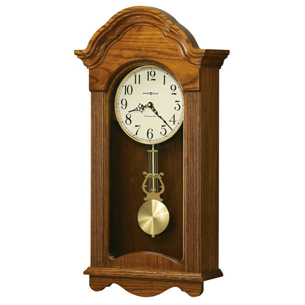 Howard Miller Stafford Traditional Analog Teak Solid Wood Quartz